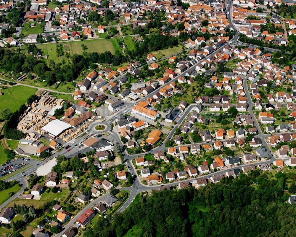 Luftbild Dusenbach - Wohngebiet - Mischbebauung der Mehr- und Einfamilienhaussiedlung in Dusenbach im Bundesland Hessen, Deutschland