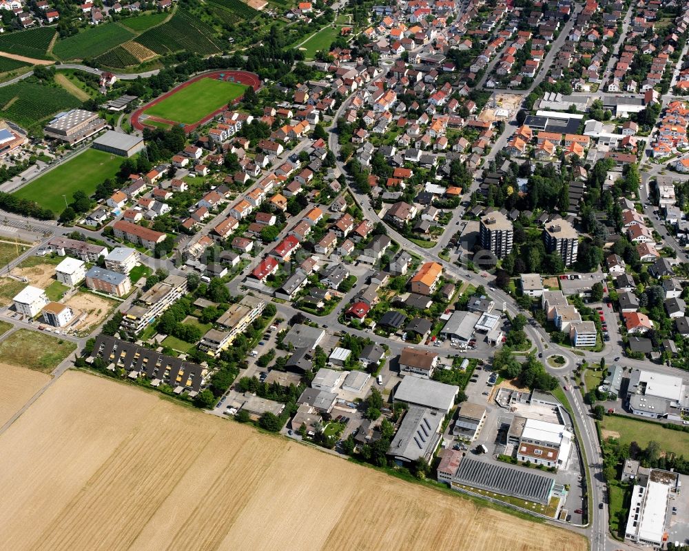 Luftaufnahme Flein - Wohngebiet - Mischbebauung der Mehr- und Einfamilienhaussiedlung in Flein im Bundesland Baden-Württemberg, Deutschland