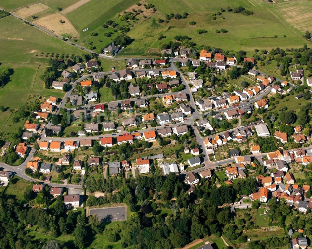 Luftbild Fränkisch-Crumbach - Wohngebiet - Mischbebauung der Mehr- und Einfamilienhaussiedlung in Fränkisch-Crumbach im Bundesland Hessen, Deutschland