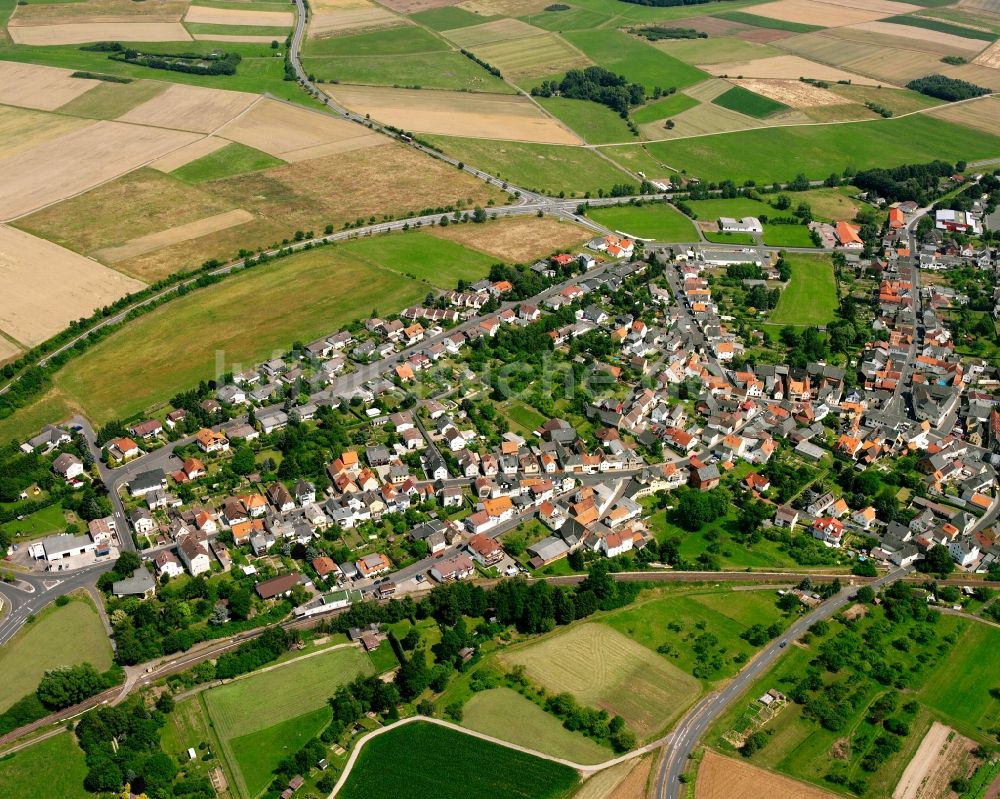 Luftbild Garbenteich - Wohngebiet - Mischbebauung der Mehr- und Einfamilienhaussiedlung in Garbenteich im Bundesland Hessen, Deutschland