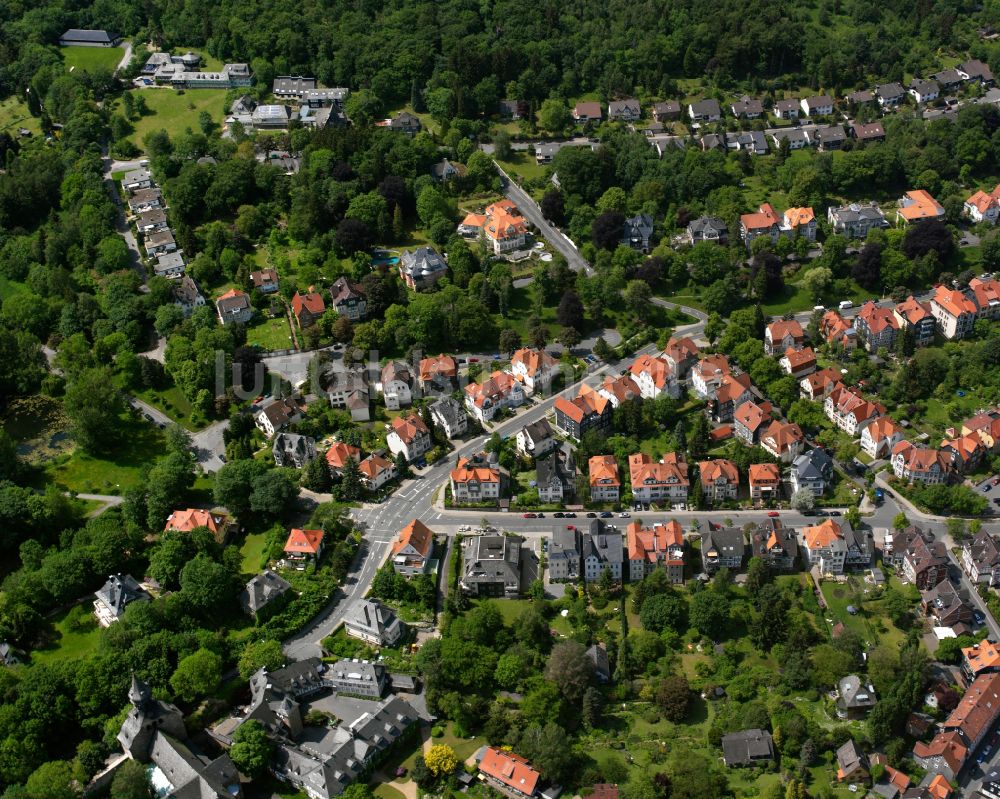 Luftaufnahme Georgenberg - Wohngebiet - Mischbebauung der Mehr- und Einfamilienhaussiedlung in Georgenberg im Bundesland Niedersachsen, Deutschland