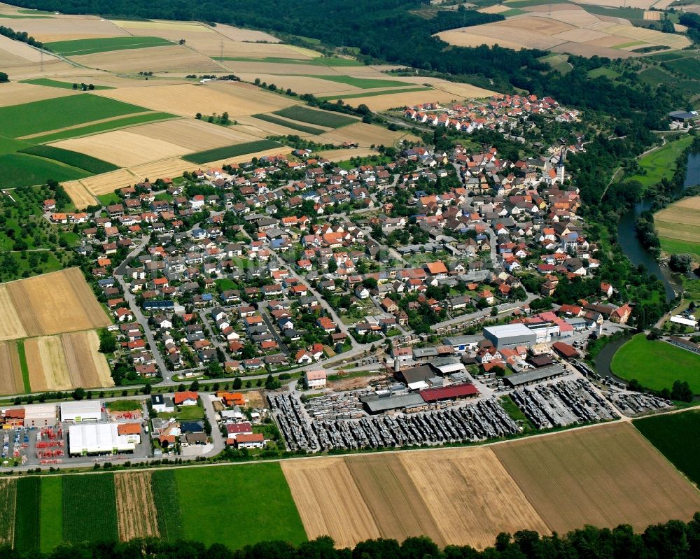 Gochsen aus der Vogelperspektive: Wohngebiet - Mischbebauung der Mehr- und Einfamilienhaussiedlung in Gochsen im Bundesland Baden-Württemberg, Deutschland