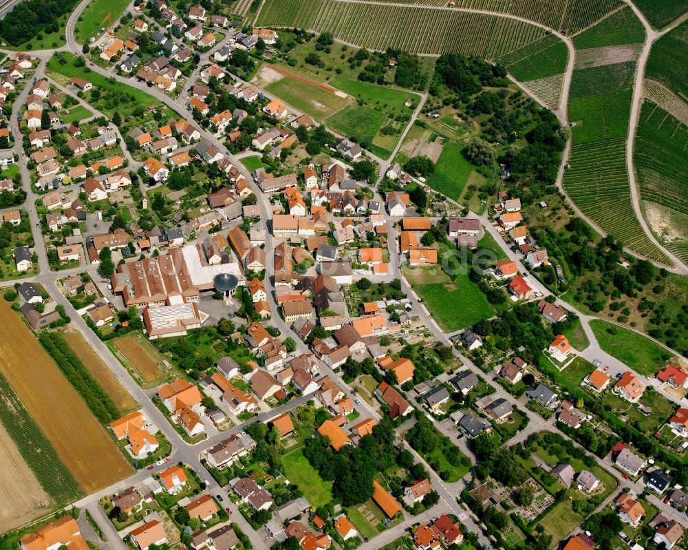 Grantschen aus der Vogelperspektive: Wohngebiet - Mischbebauung der Mehr- und Einfamilienhaussiedlung in Grantschen im Bundesland Baden-Württemberg, Deutschland