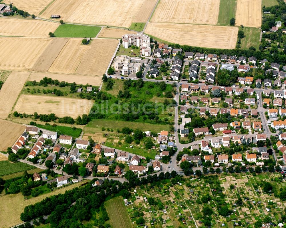 Heilbronn von oben - Wohngebiet - Mischbebauung der Mehr- und Einfamilienhaussiedlung in Heilbronn im Bundesland Baden-Württemberg, Deutschland