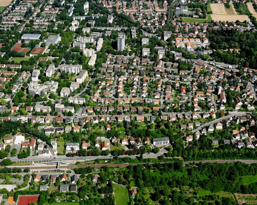 Luftbild Heilbronn - Wohngebiet - Mischbebauung der Mehr- und Einfamilienhaussiedlung in Heilbronn im Bundesland Baden-Württemberg, Deutschland