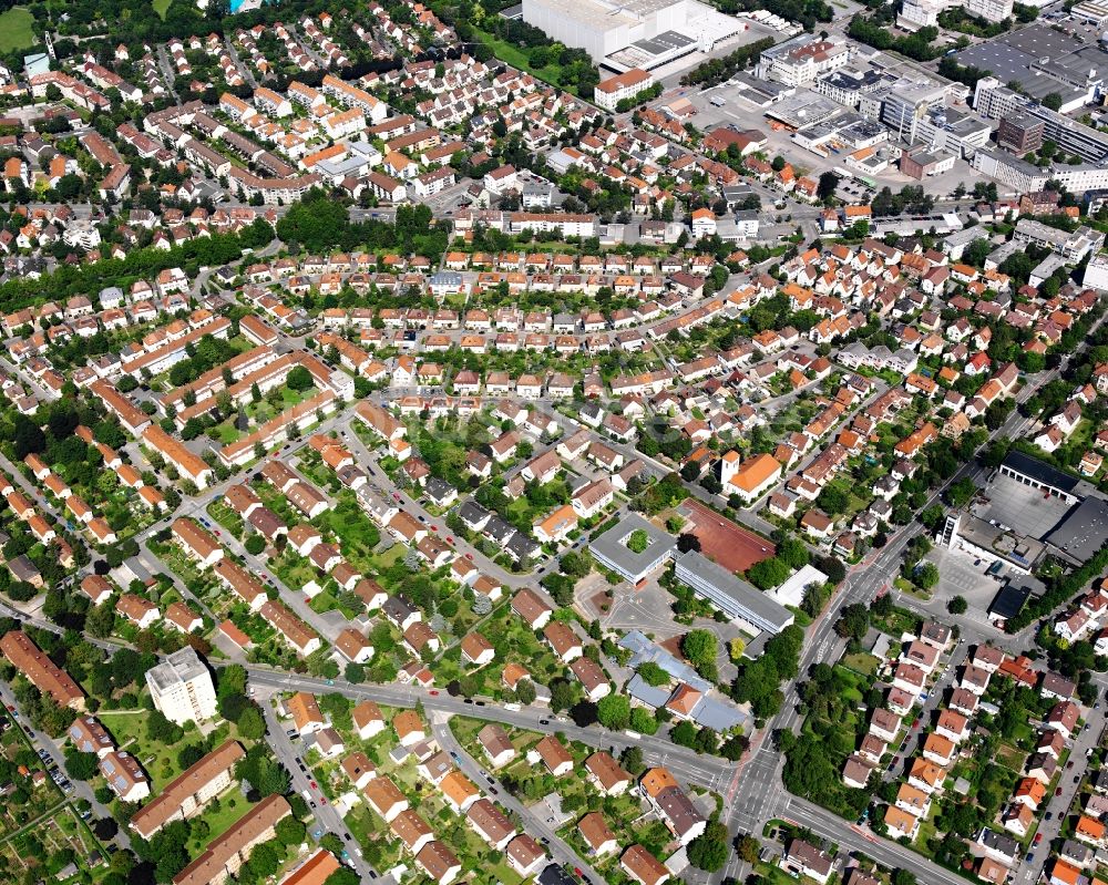 Luftbild Heilbronn - Wohngebiet - Mischbebauung der Mehr- und Einfamilienhaussiedlung in Heilbronn im Bundesland Baden-Württemberg, Deutschland