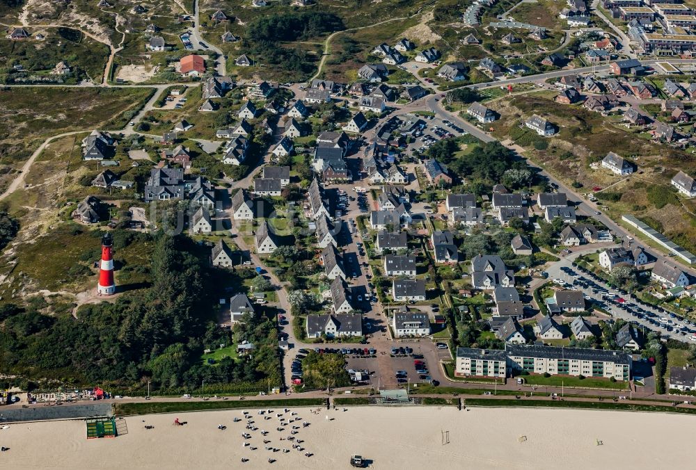 Luftbild Hörnum (Sylt) - Wohngebiet - Mischbebauung der Mehr- und Einfamilienhaussiedlung in Hörnum auf Sylt im Bundesland Schleswig-Holstein, Deutschland