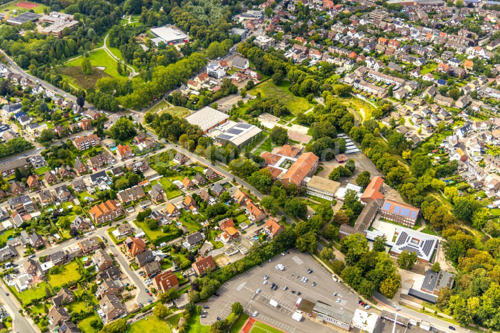 Innenstadt aus der Vogelperspektive: Wohngebiet - Mischbebauung der Mehr- und Einfamilienhaussiedlung in Innenstadt im Bundesland Nordrhein-Westfalen, Deutschland