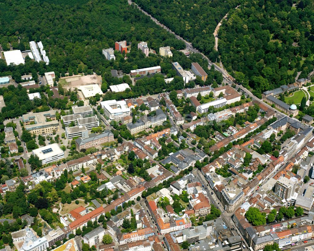 Luftaufnahme Innenstadt-West - Wohngebiet - Mischbebauung der Mehr- und Einfamilienhaussiedlung in Innenstadt-West im Bundesland Baden-Württemberg, Deutschland