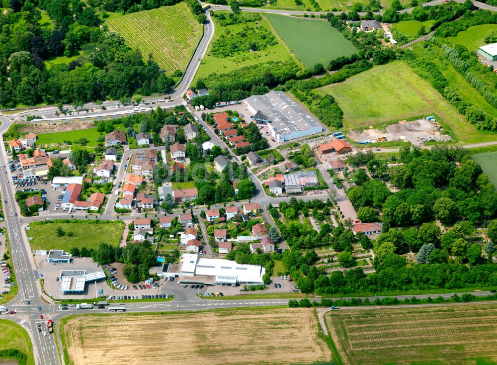 Luftaufnahme Kirchheimbolanden - Wohngebiet - Mischbebauung der Mehr- und Einfamilienhaussiedlung in Kirchheimbolanden im Bundesland Rheinland-Pfalz, Deutschland