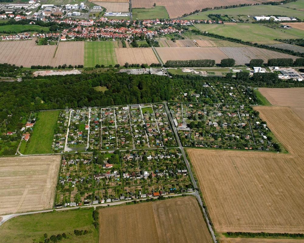 Luftbild Mühlhausen/Thüringen - Wohngebiet - Mischbebauung der Mehr- und Einfamilienhaussiedlung in Mühlhausen im Bundesland Thüringen, Deutschland