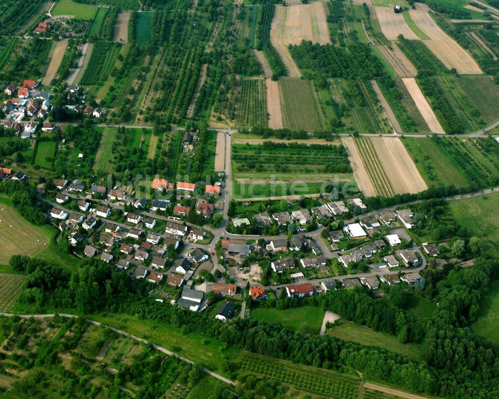 Ottersweier aus der Vogelperspektive: Wohngebiet - Mischbebauung der Mehr- und Einfamilienhaussiedlung in Ottersweier im Bundesland Baden-Württemberg, Deutschland