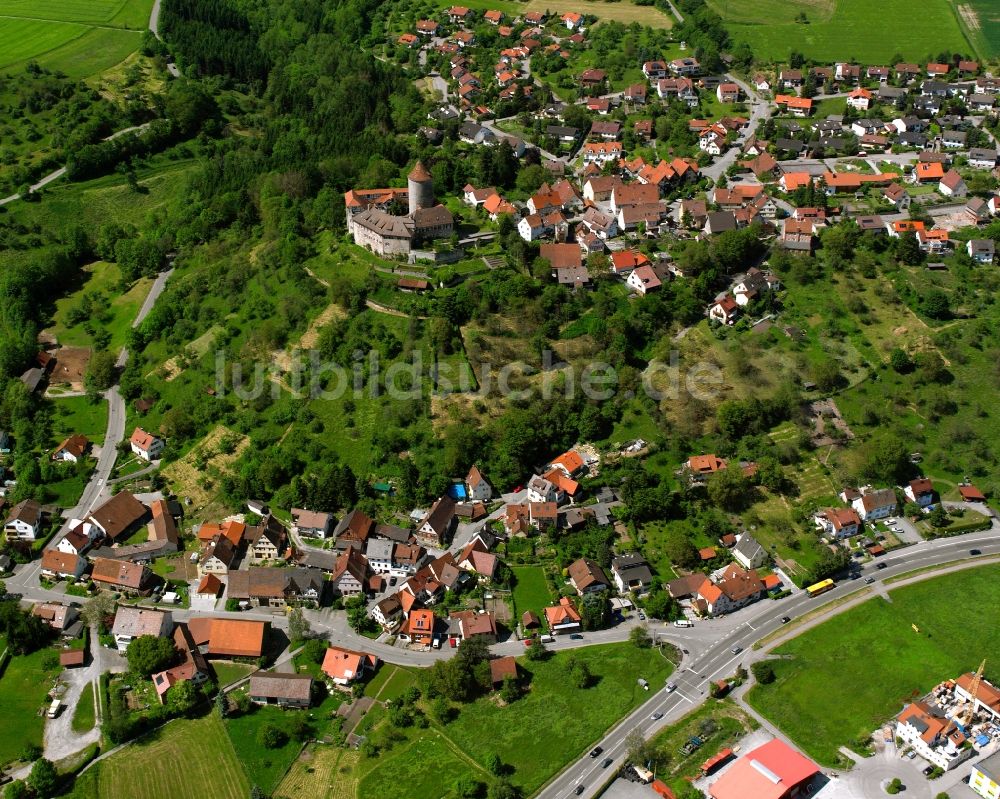 Luftbild Reichenberg - Wohngebiet - Mischbebauung der Mehr- und Einfamilienhaussiedlung in Reichenberg im Bundesland Baden-Württemberg, Deutschland