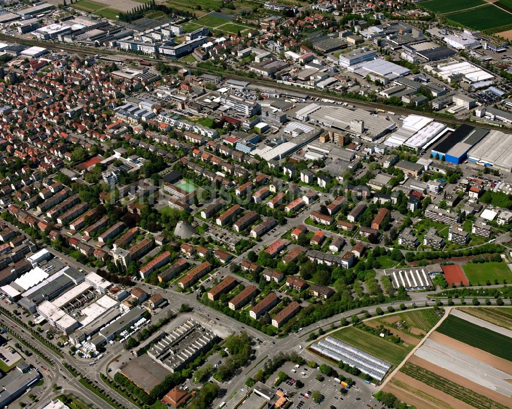 Schmiden aus der Vogelperspektive: Wohngebiet - Mischbebauung der Mehr- und Einfamilienhaussiedlung in Schmiden im Bundesland Baden-Württemberg, Deutschland