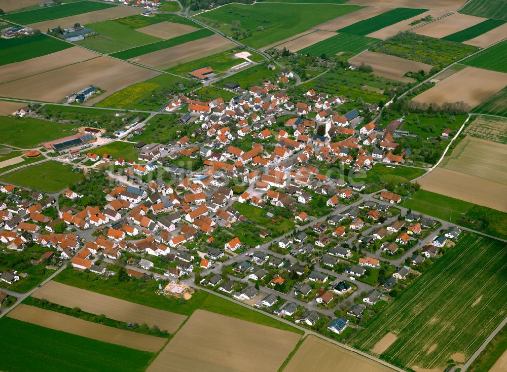 Luftbild Seißen - Wohngebiet - Mischbebauung der Mehr- und Einfamilienhaussiedlung in Seißen im Bundesland Baden-Württemberg, Deutschland