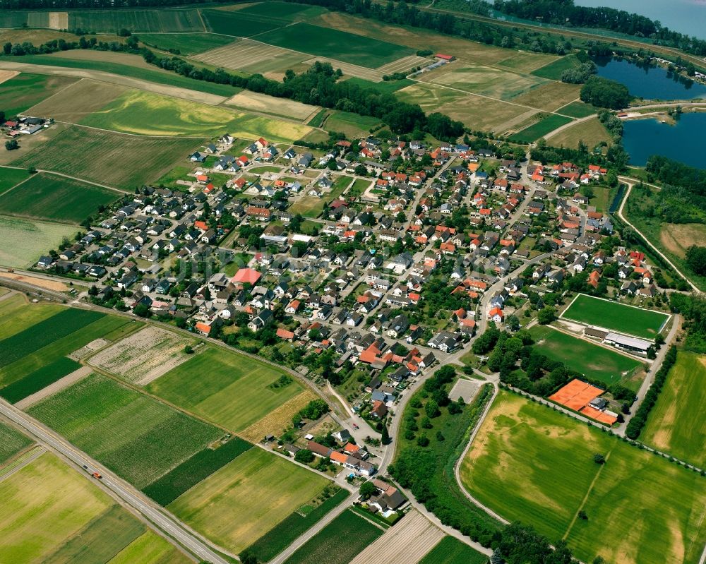 Luftaufnahme Söllingen - Wohngebiet - Mischbebauung der Mehr- und Einfamilienhaussiedlung in Söllingen im Bundesland Baden-Württemberg, Deutschland