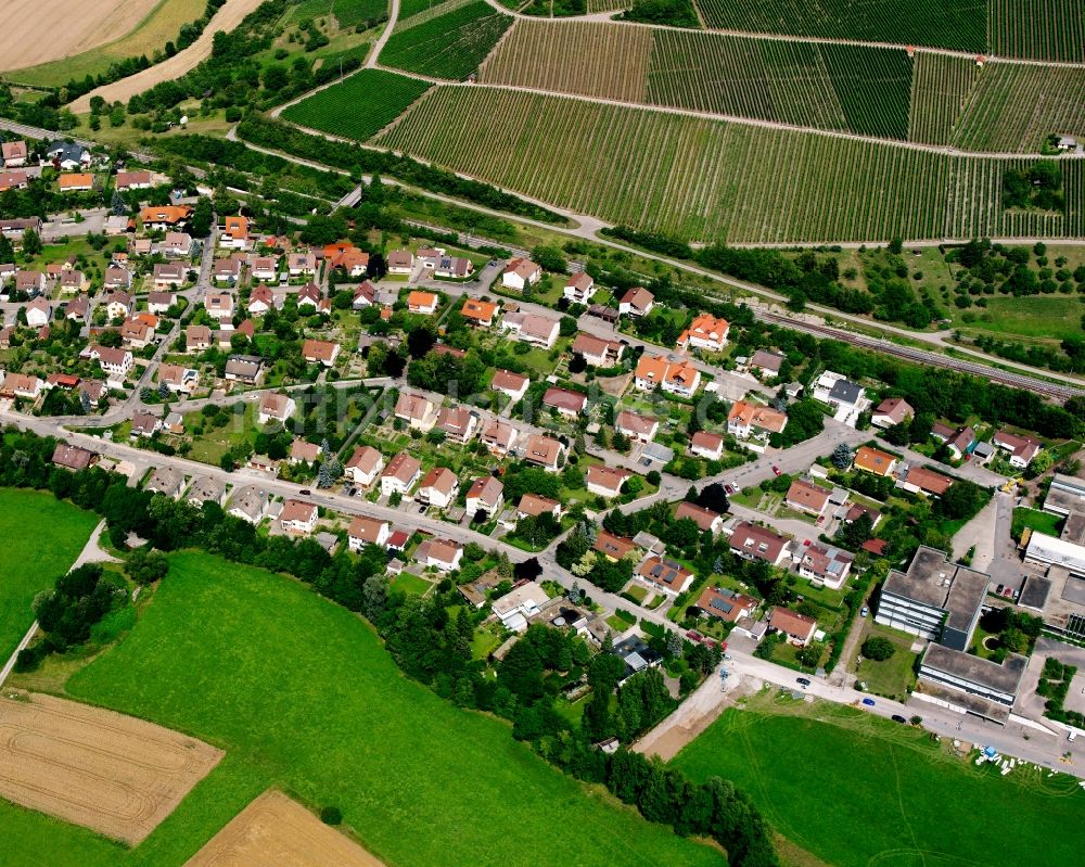 Sülzbach von oben - Wohngebiet - Mischbebauung der Mehr- und Einfamilienhaussiedlung in Sülzbach im Bundesland Baden-Württemberg, Deutschland