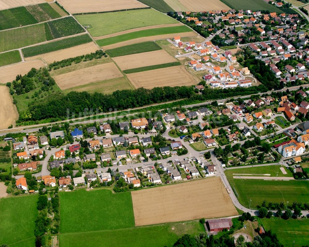 Sülzbach von oben - Wohngebiet - Mischbebauung der Mehr- und Einfamilienhaussiedlung in Sülzbach im Bundesland Baden-Württemberg, Deutschland