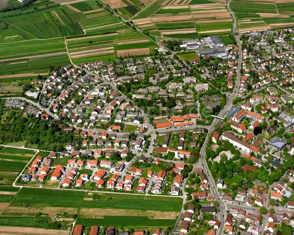 Stetten aus der Vogelperspektive: Wohngebiet - Mischbebauung der Mehr- und Einfamilienhaussiedlung in Stetten im Bundesland Baden-Württemberg, Deutschland