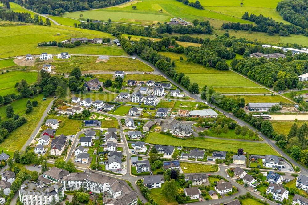 Am Stöppelsweg von oben - Wohngebiet - Mischbebauung der Mehr- und Einfamilienhaussiedlung in Am Stöppelsweg im Bundesland Nordrhein-Westfalen, Deutschland