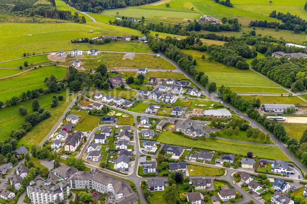 Am Stöppelsweg aus der Vogelperspektive: Wohngebiet - Mischbebauung der Mehr- und Einfamilienhaussiedlung in Am Stöppelsweg im Bundesland Nordrhein-Westfalen, Deutschland