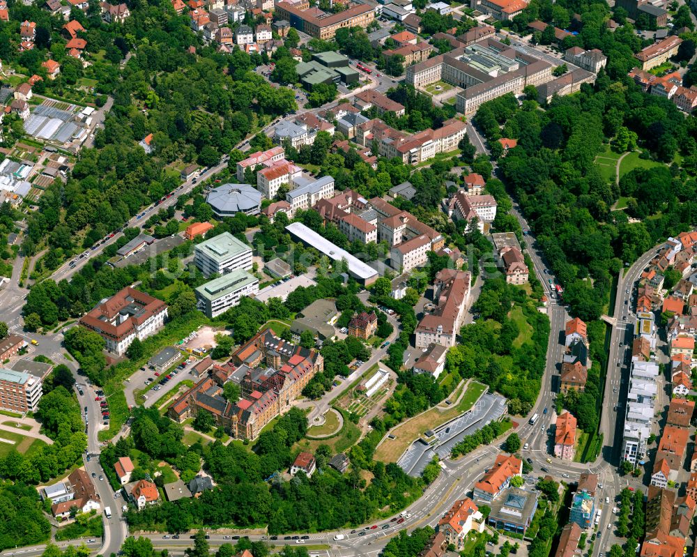 Tübingen aus der Vogelperspektive: Wohngebiet - Mischbebauung der Mehr- und Einfamilienhaussiedlung in Tübingen im Bundesland Baden-Württemberg, Deutschland