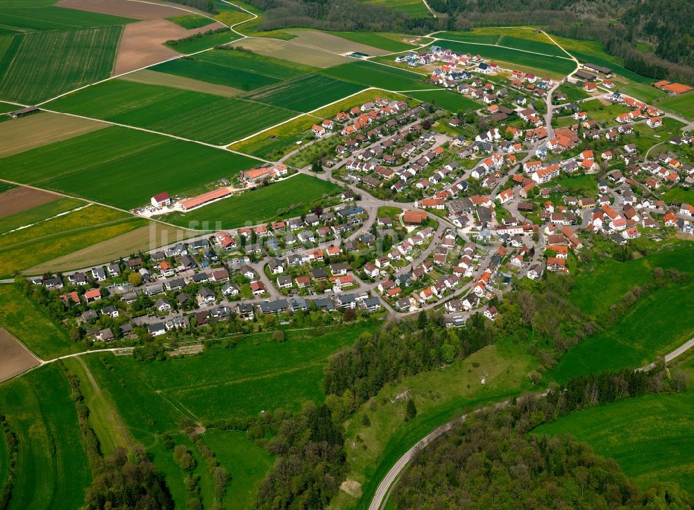 Luftbild Ulm - Wohngebiet - Mischbebauung der Mehr- und Einfamilienhaussiedlung in Ulm im Bundesland Baden-Württemberg, Deutschland