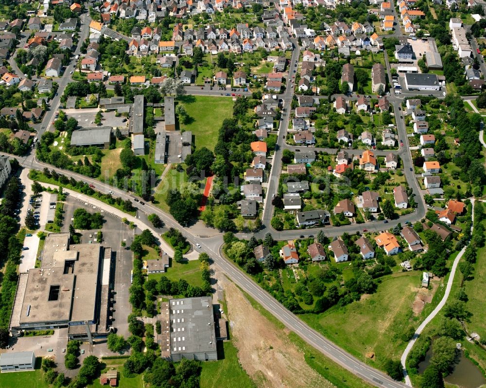 Luftbild Watzenborn-Steinberg - Wohngebiet - Mischbebauung der Mehr- und Einfamilienhaussiedlung in Watzenborn-Steinberg im Bundesland Hessen, Deutschland