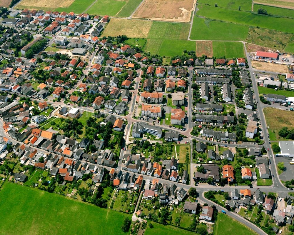 Watzenborn-Steinberg aus der Vogelperspektive: Wohngebiet - Mischbebauung der Mehr- und Einfamilienhaussiedlung in Watzenborn-Steinberg im Bundesland Hessen, Deutschland