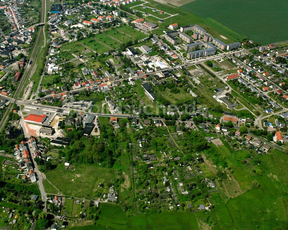 Luftbild Wörlitz - Wohngebiet - Mischbebauung der Mehr- und Einfamilienhaussiedlung in Wörlitz im Bundesland Sachsen-Anhalt, Deutschland