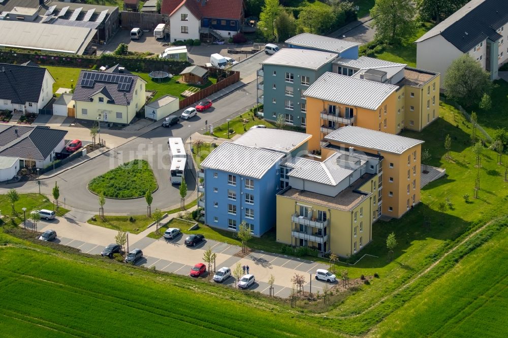 Luftaufnahme Hagen - Wohngebiet und Neubaugebiet am Köhlerweg und Hinter den Gärten im Stadtteil Emst am Stadtrand von Hagen im Bundesland Nordrhein-Westfalen