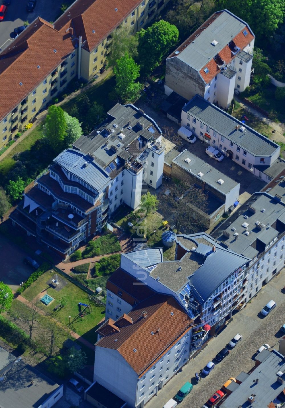 Berlin von oben - Wohngebiet an der Parrisiusstraße in Köpenick im Bezirk Treptow-Köpenick in Berlin