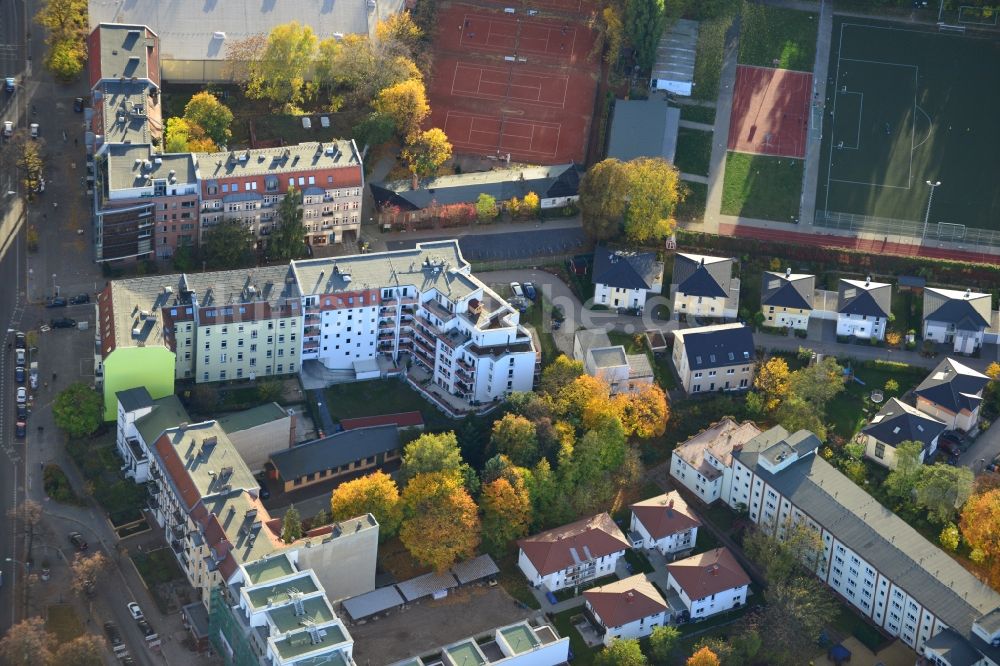 Berlin Pankow von oben - Wohngebiet an der Pichelswerderstraße - Wollankstraße in Berlin - Pankow