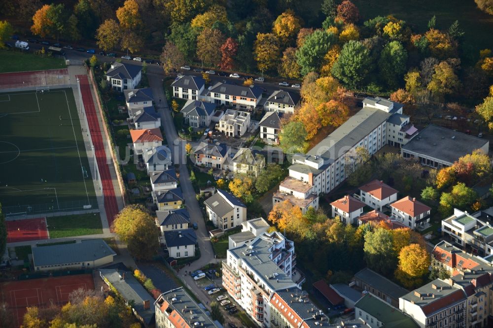 Berlin Pankow von oben - Wohngebiet an der Pichelswerderstraße - Wollankstraße in Berlin - Pankow