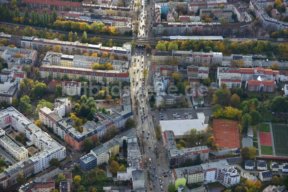 Luftaufnahme Berlin Pankow - Wohngebiet an der Pichelswerderstraße - Wollankstraße in Berlin - Pankow