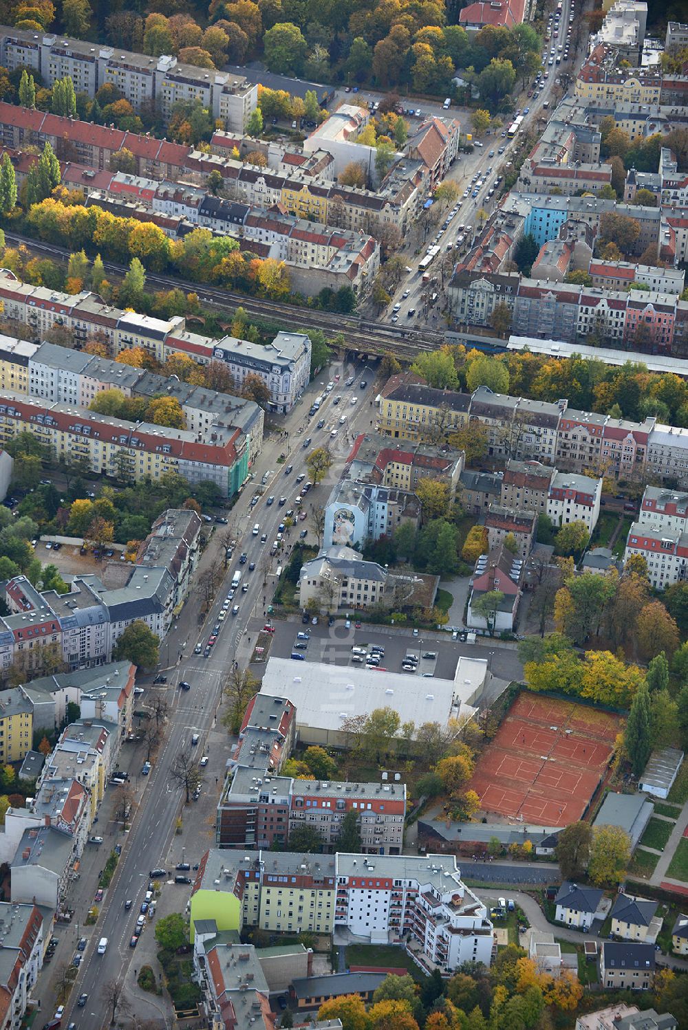 Berlin Pankow von oben - Wohngebiet an der Pichelswerderstraße - Wollankstraße in Berlin - Pankow