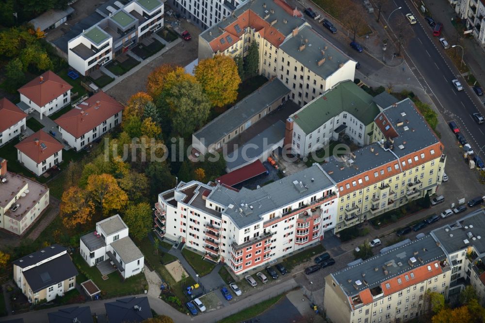 Luftaufnahme Berlin Pankow - Wohngebiet an der Pichelswerderstraße - Wollankstraße in Berlin - Pankow