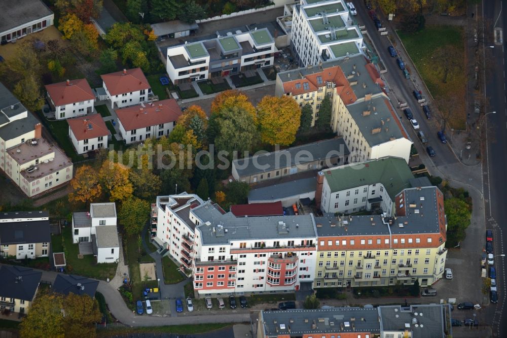 Berlin Pankow von oben - Wohngebiet an der Pichelswerderstraße - Wollankstraße in Berlin - Pankow