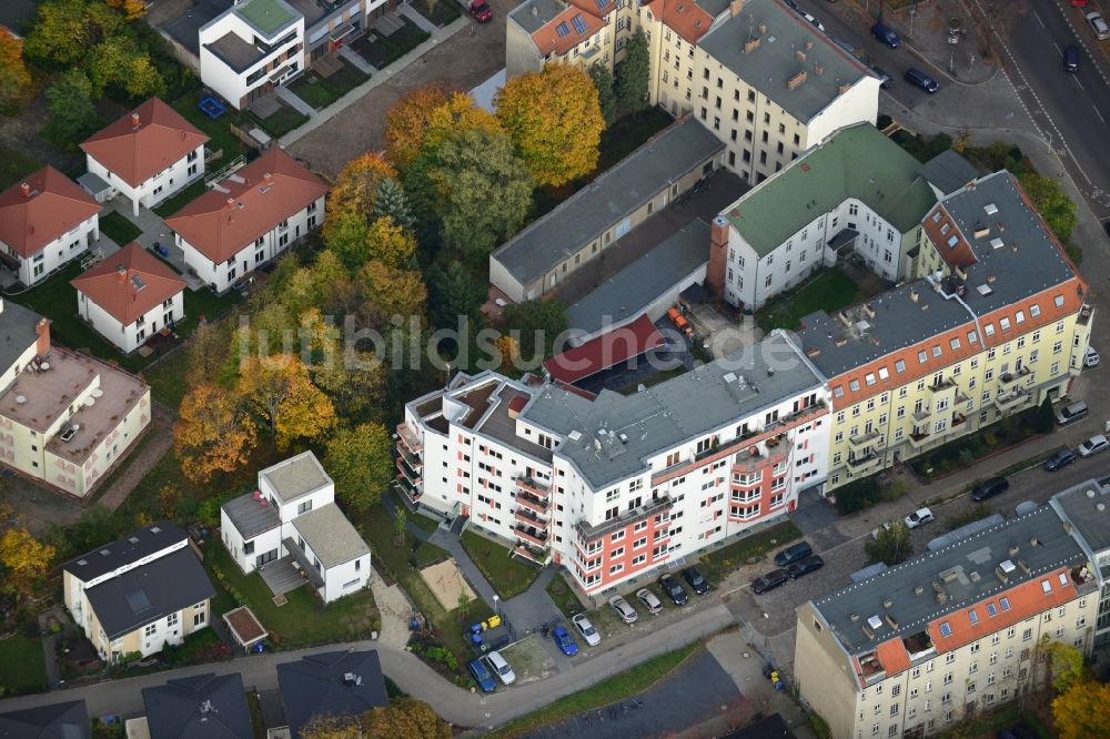 Luftaufnahme Berlin Pankow - Wohngebiet an der Pichelswerderstraße - Wollankstraße in Berlin - Pankow