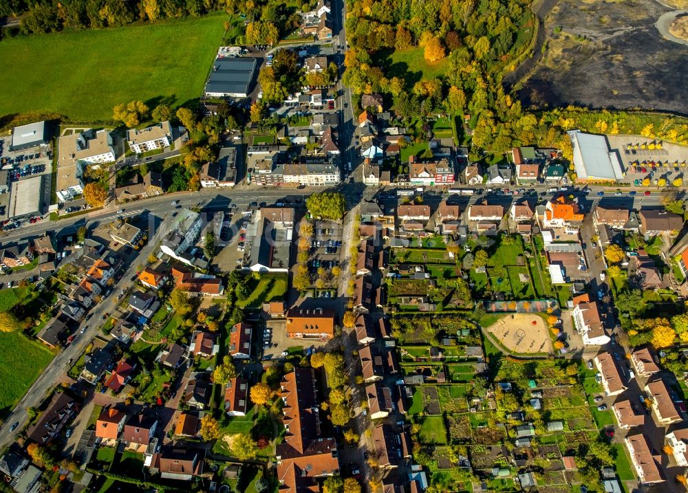 Luftaufnahme Hamm - Wohngebiet einer Reihenhaus- Siedlung in Hamm im Bundesland Nordrhein-Westfalen