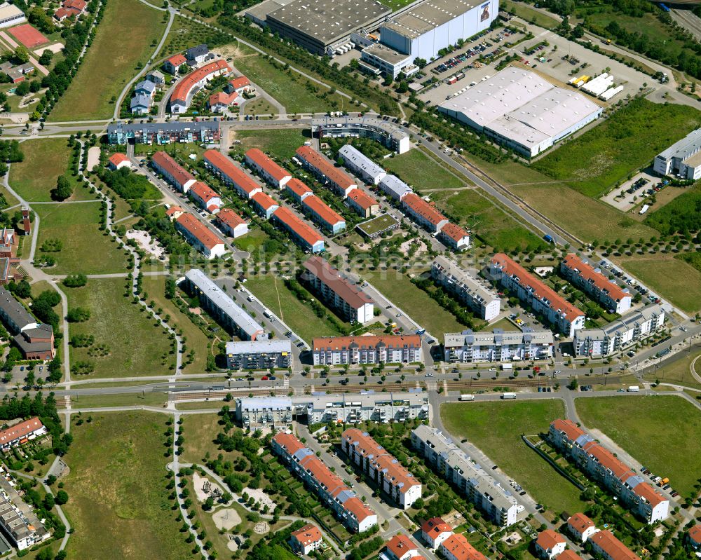 Luftbild Oberreut - Wohngebiet einer Reihenhaus- Siedlung in Oberreut im Bundesland Baden-Württemberg, Deutschland