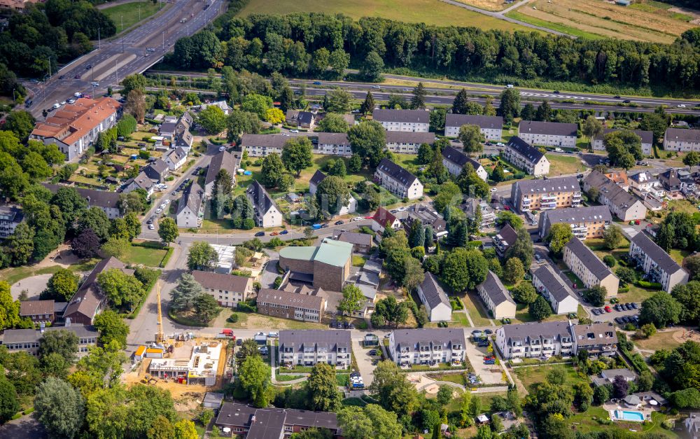 Luftbild Stadtbezirke IV - Wohngebiet einer Reihenhaus- Siedlung in Stadtbezirke IV im Bundesland Nordrhein-Westfalen, Deutschland