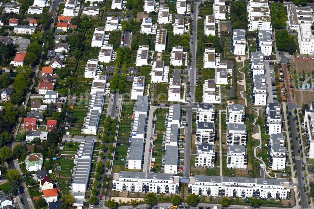 Luftaufnahme Berlin - Wohngebiet einer Reihenhaus- Siedlung Steglitzer ParkQuartier im Ortsteil Steglitz in Berlin, Deutschland