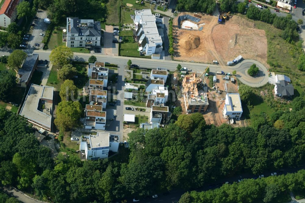 Luftbild Chemnitz - Wohngebiet Am Schloßteich der Einfamilienhaus- Siedlung Salzstraße - Abteiweg in Chemnitz im Bundesland Sachsen