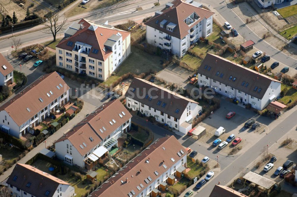 Stahnsdorf von oben - Wohngebiet am Schmetterlingsring in Stahnsdorf