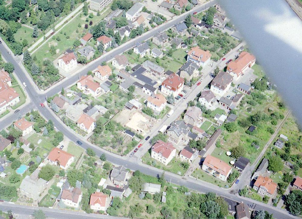 Luftaufnahme Coswig / Sachsen - Wohngebiet Schweizer Straße in Neu-Coswig / Sachsen.