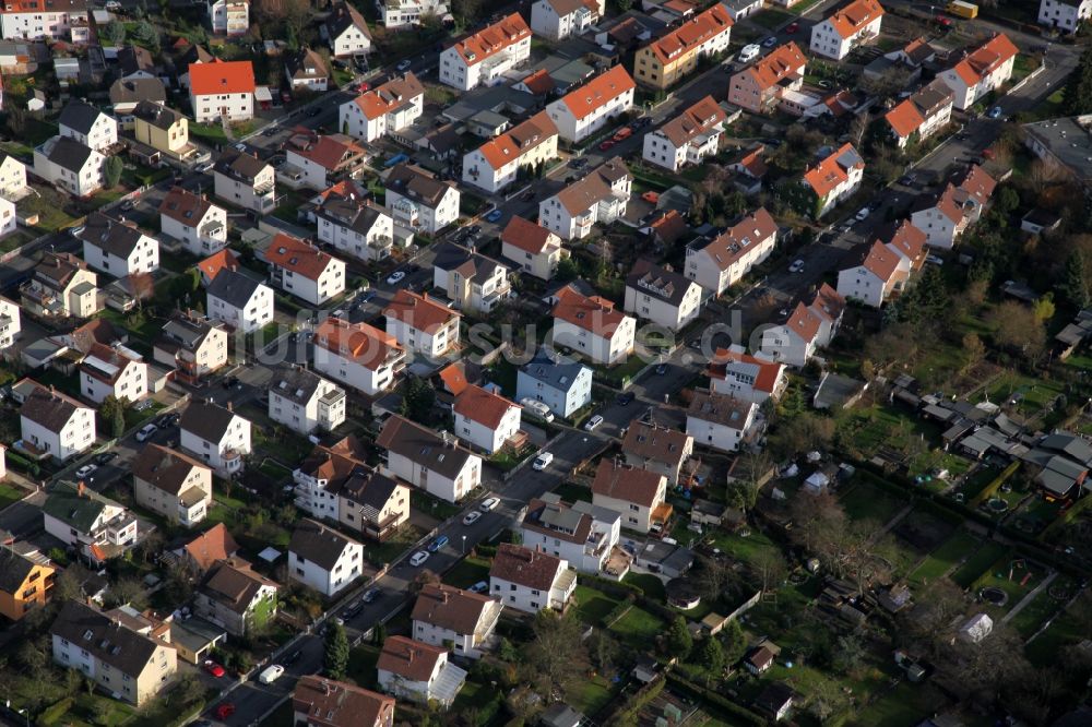 Luftbild Offenbach am Main - Wohngebiet im Süden von Offenbach am Main im Bundesland Hessen