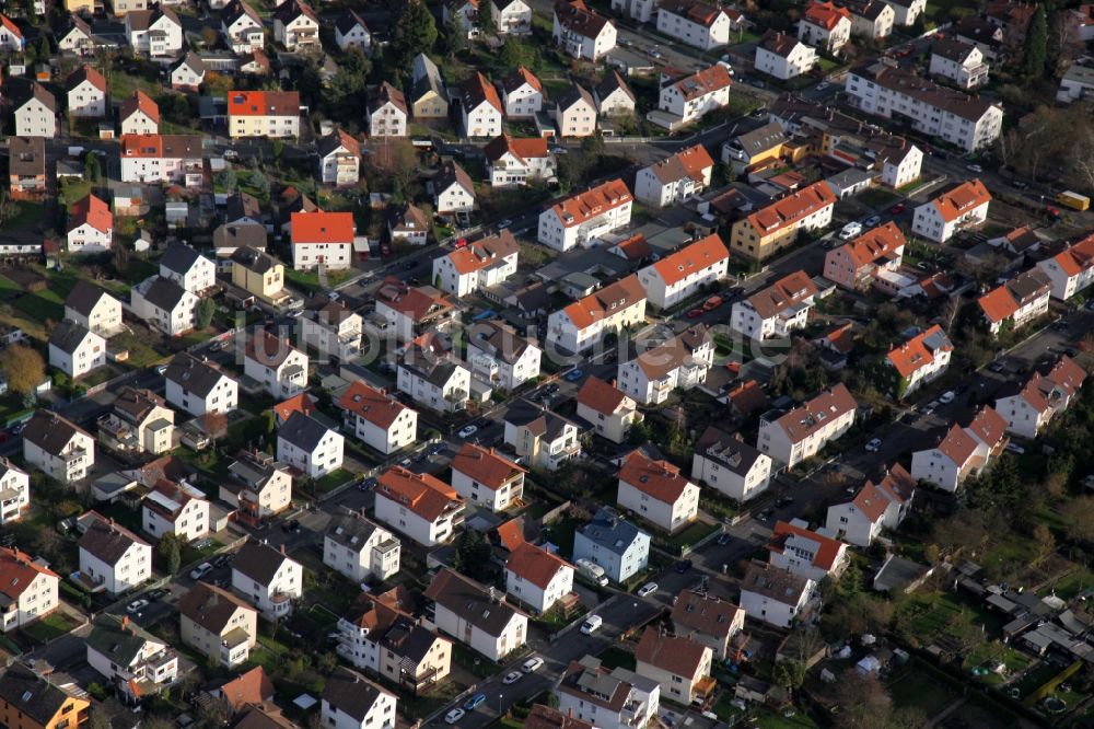 Luftaufnahme Offenbach am Main - Wohngebiet im Süden von Offenbach am Main im Bundesland Hessen