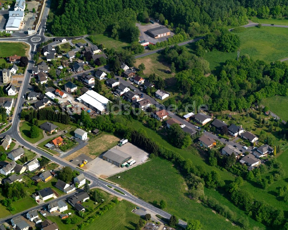 Luftbild Moschheim - Wohngebiet im Süden der Ortsgemeinde Moschheim im Bundesland Rheinland-Pfalz