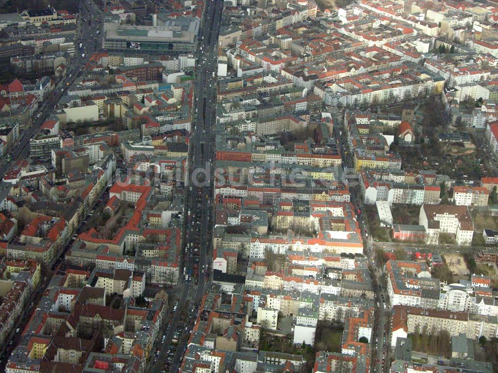 Berlin/ Neukölln von oben - Wohngebiet an der Sonnenalle Berlin - Neukölln